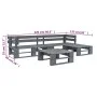 Set de muebles de palés para jardín 4 piezas madera gris by vidaXL, Garden sets - Ref: Foro24-276316, Price: 235,31 €, Discou...