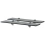Floating shelves 2 units glass 8 mm 50x10 cm by vidaXL, Shelves and shelves - Ref: Foro24-3051504, Price: 34,22 €, Discount: %