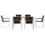 Conjunto de Comedor de Jardín 7 pcs Madera sólida de teca
