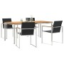Conjunto de Comedor de Jardín 5 pcs Madera sólida de teca