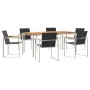 Conjunto de Comedor de Jardín 7 pcs Madera sólida de teca