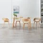 Dining chairs 4 pcs curved wood and cream synthetic leather by vidaXL, dining chairs - Ref: Foro24-278863, Price: 602,87 €, D...