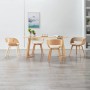 Sillas de comedor 4 uds madera curvada y cuero sintético crema de vidaXL, Sillas de comedor - Ref: Foro24-278863, Precio: 587...
