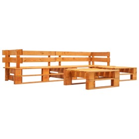 Set muebles de palés de jardín 4 pzas madera marrón miel de vidaXL, Conjuntos de jardín - Ref: Foro24-277457, Precio: 255,76 ...