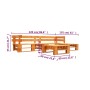 Gartenpalettenmöbel-Set 4-teilig aus honigbraunem Holz von vidaXL, Gartensets - Ref: Foro24-277457, Preis: 255,76 €, Rabatt: %