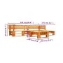 Set muebles de palés de jardín 4 pzas madera marrón miel de vidaXL, Conjuntos de jardín - Ref: Foro24-277457, Precio: 227,82 ...
