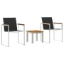 Juego de comedor para exteriores 3 pcs Madera maciza de Acacia