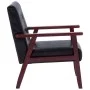 Juego de sofás 3 piezas de cuero sintético negro de vidaXL, Sofás - Ref: Foro24-279136, Precio: 456,61 €, Descuento: %