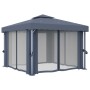 Gazebo with anthracite gray aluminum curtain 3x3 m by vidaXL, Tents and gazebos - Ref: Foro24-3053378, Price: 524,45 €, Disco...