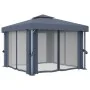 Gazebo with anthracite gray aluminum curtain 3x3 m by vidaXL, Tents and gazebos - Ref: Foro24-3053378, Price: 509,57 €, Disco...