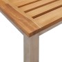 Tumbona 3 pcs Marrón 200 x 60 x 88cm Madera maciza de Teca