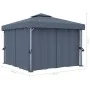 Gazebo with anthracite gray aluminum curtain 3x3 m by vidaXL, Tents and gazebos - Ref: Foro24-3053378, Price: 509,57 €, Disco...