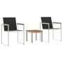 Juego de comedor para exteriores 3 pcs Madera de teca maciza