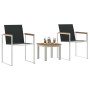 Juego de comedor para exteriores 3 pcs Madera de teca maciza