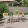Conjunto de Comedor de Jardín 3 pcs Madera maciza de Teca