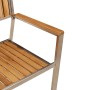 Conjunto de Comedor de Jardín 3 pcs Madera maciza de Teca