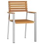 Silla de Jardín 6 pcs Marrón Madera maciza de Acacia
