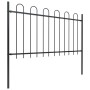 Gartenzaun mit schwarzen Stahlringspitzen 3,4x1 m von vidaXL, Zaunpaneele - Ref: Foro24-277657, Preis: 126,93 €, Rabatt: %