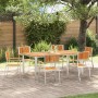 Silla de Jardín 6 pcs Marrón Madera maciza de Acacia