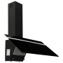 Steel and black tempered glass wall extractor hood 90 cm by vidaXL, Extractors - Ref: Foro24-51673, Price: 236,36 €, Discount: %