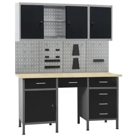 Workbench with four wall panels and two cabinets by vidaXL, Work tables - Ref: Foro24-3053439, Price: 653,92 €, Discount: %
