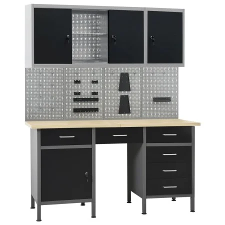 Workbench with four wall panels and two cabinets by vidaXL, Work tables - Ref: Foro24-3053439, Price: 653,92 €, Discount: %
