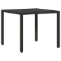 Conjunto de Comedor de Jardín 5 pcs Negro Poliratán