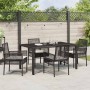 Conjunto de Comedor de Jardín 5 pcs Negro Poliratán