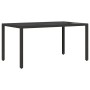Conjunto de Comedor de Jardín 5 pcs Negro Poliratán
