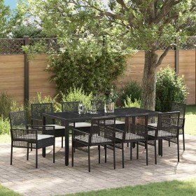 Conjunto de Comedor de Jardín 9 pcs Negro Poliratán Conjunto de Comedor de Jardín 9 pcs Negro Poliratán