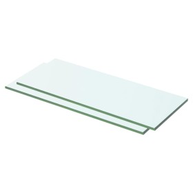 Shelves 2 units with transparent glass panel 50x15 cm by vidaXL, Shelves and shelves - Ref: Foro24-3051558, Price: 26,17 €, D...