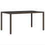 Conjunto de Comedor de Jardín 5 pcs Marrón Poliratán