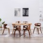 Dining chairs 6 pcs curved wood and cream synthetic leather by vidaXL, dining chairs - Ref: Foro24-278849, Price: 912,80 €, D...