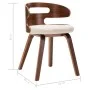 Dining chairs 6 pcs curved wood and cream synthetic leather by vidaXL, dining chairs - Ref: Foro24-278849, Price: 841,08 €, D...