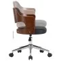 Swivel office chair with curved wood and black synthetic leather by vidaXL, Office chairs - Ref: Foro24-3054848, Price: 156,8...