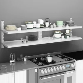 Floating shelves 2 levels 2 units stainless steel 200x30cm by vidaXL, Shelves and shelves - Ref: Foro24-3055899, Price: 212,2...