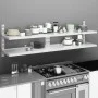 Floating shelves 2 levels 2 units stainless steel 200x30cm by vidaXL, Shelves and shelves - Ref: Foro24-3055899, Price: 212,2...