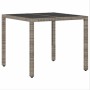 Conjunto de Comedor de Jardín 5 pcs Gris Poliratán