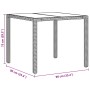 Conjunto de Comedor de Jardín 5 pcs Gris Poliratán