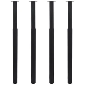 Telescopic table legs 4 units black 710 mm-1100 mm by vidaXL, Table legs - Ref: Foro24-3051488, Price: 92,99 €, Discount: %