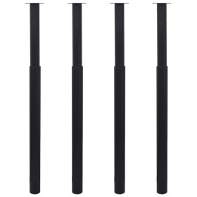 Teleskop-Tischbeine 4 Einheiten schwarz 710 mm-1100 mm von vidaXL, Tischbeine - Ref: Foro24-3051488, Preis: 87,42 €, Rabatt: %