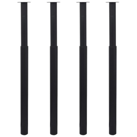 Teleskop-Tischbeine 4 Einheiten schwarz 710 mm-1100 mm von vidaXL, Tischbeine - Ref: Foro24-3051488, Preis: 90,93 €, Rabatt: %