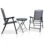 Bistrotisch und 3 Stühle, grauer Stahl von vidaXL, Gartensets - Ref: Foro24-3054571, Preis: 127,57 €, Rabatt: %