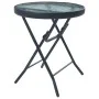 Bistrotisch und 3 Stühle, grauer Stahl von vidaXL, Gartensets - Ref: Foro24-3054571, Preis: 127,57 €, Rabatt: %
