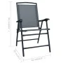 Bistrotisch und 3 Stühle, grauer Stahl von vidaXL, Gartensets - Ref: Foro24-3054571, Preis: 127,57 €, Rabatt: %