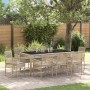 Conjunto de Comedor de Jardín 9 pcs Beige Poliratán