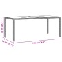 Conjunto de Comedor de Jardín 9 pcs Beige Poliratán