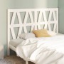 Solid pine wood headboard in white 156x4x100 cm by vidaXL, Headboards and footboards - Ref: Foro24-818626, Price: 70,54 €, Di...