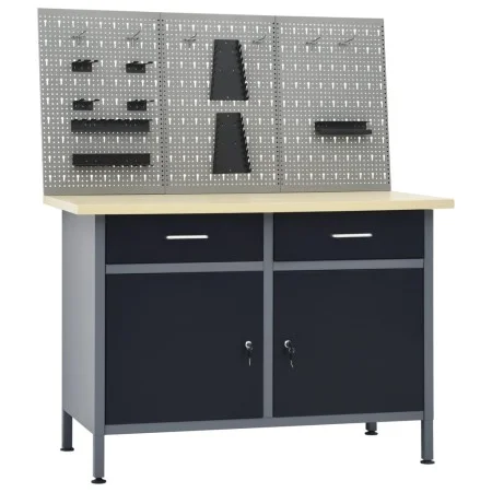 Workbench with three wall panels by vidaXL, Work tables - Ref: Foro24-3053428, Price: 418,56 €, Discount: %