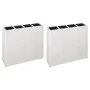Jardinera alta con 4 macetas 2 uds ratán sintético blanco by vidaXL, Pots and planters - Ref: Foro24-279081, Price: 261,80 €,...